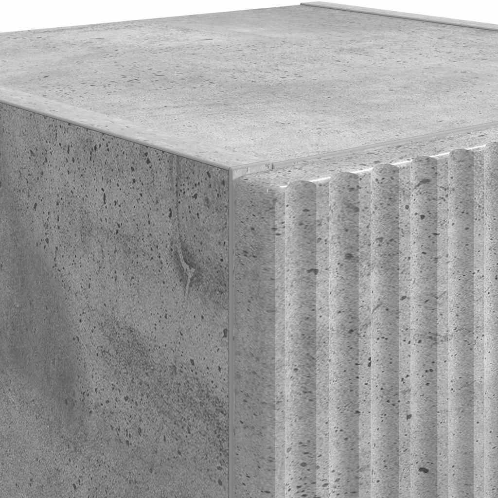 Mobile TV da parete 2 pz Calcestruzzo Legno ingegnerizzato
