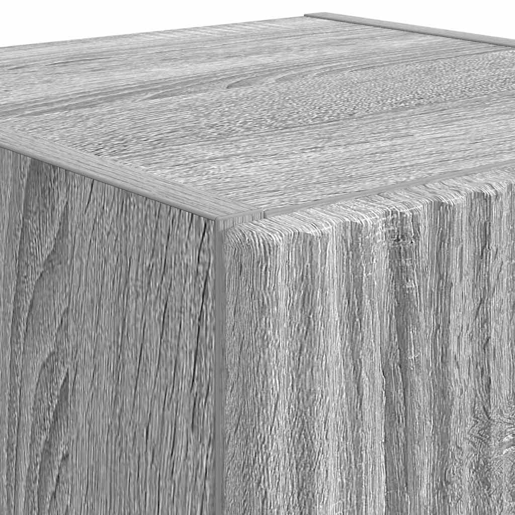 Mobile TV da parete 2 pz Grigio Sonoma Legno ingegnerizzato