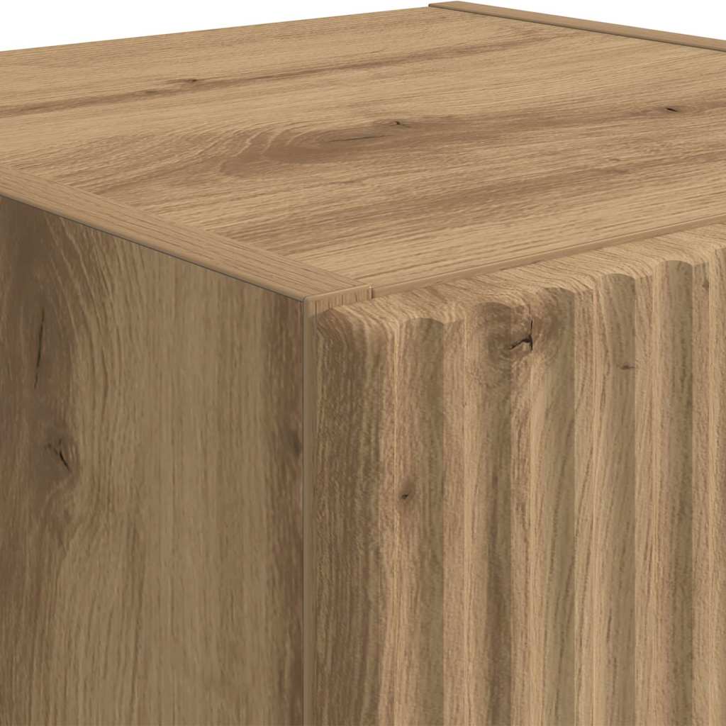 Mobile TV da parete 2 pcs Rovere Artigianale 30 x 31 x 80 cm | homemem39