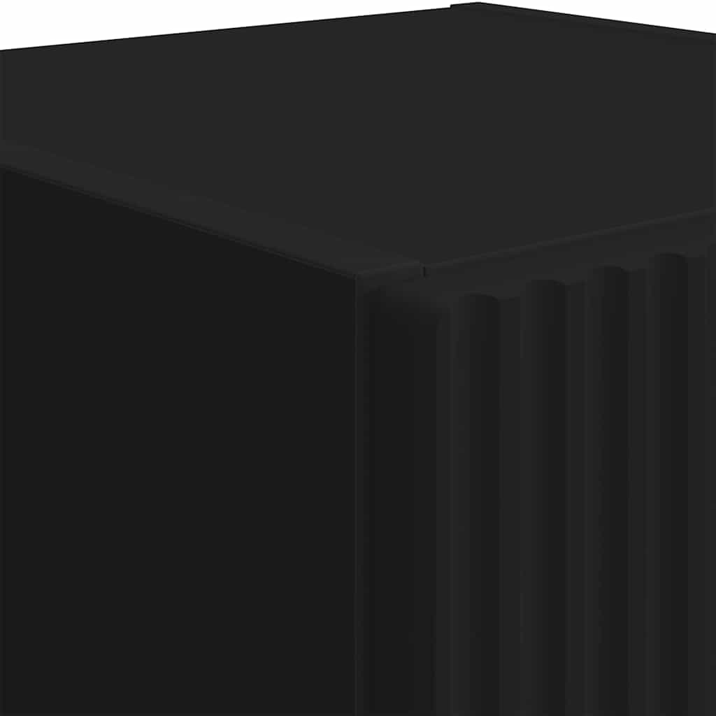 Mobile TV da parete 2 pz Nero Legno ingegnerizzato