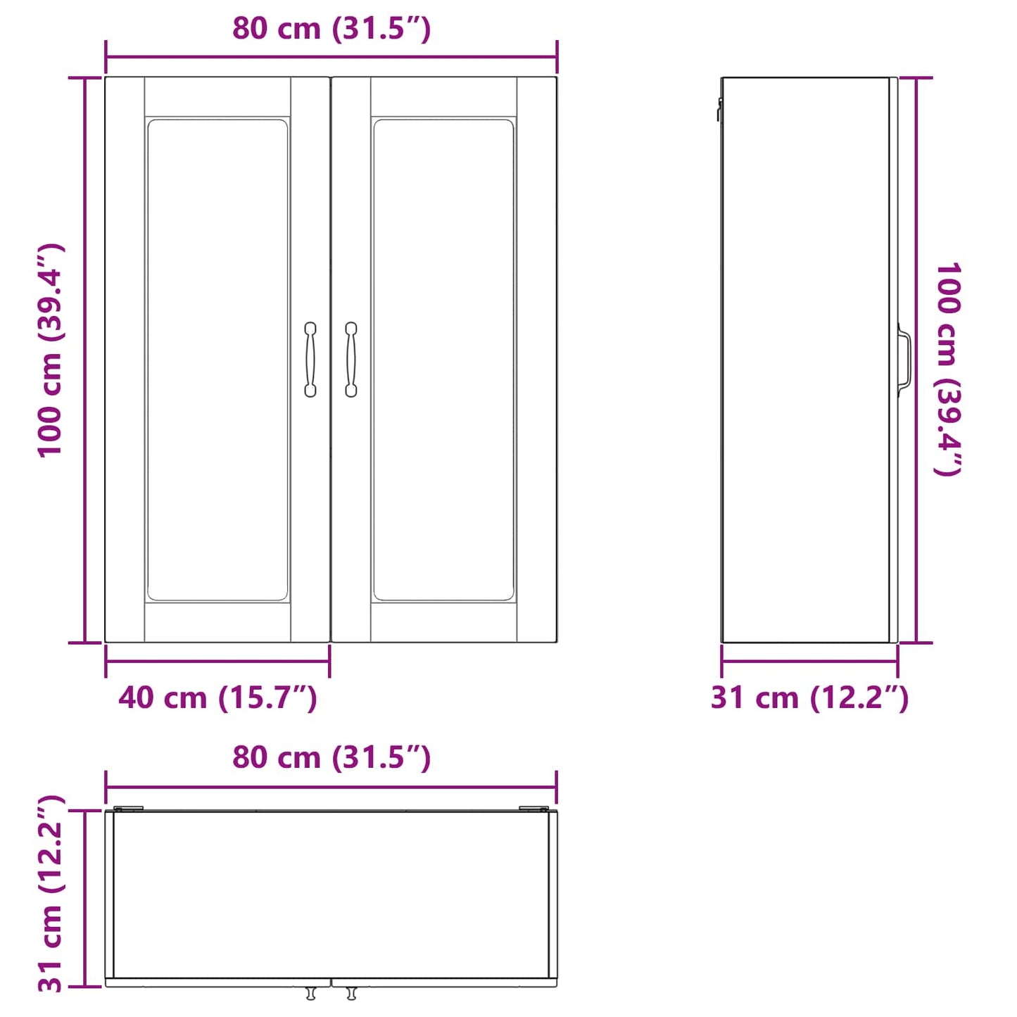 Pannello lavastoviglie Kalmar Grigio Sonoma 80 x 31 x 100 cm