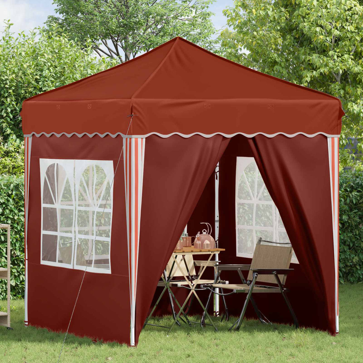 Tenda per feste a pop-up 195 x 195 x 245 cm Terracotta - homemem39