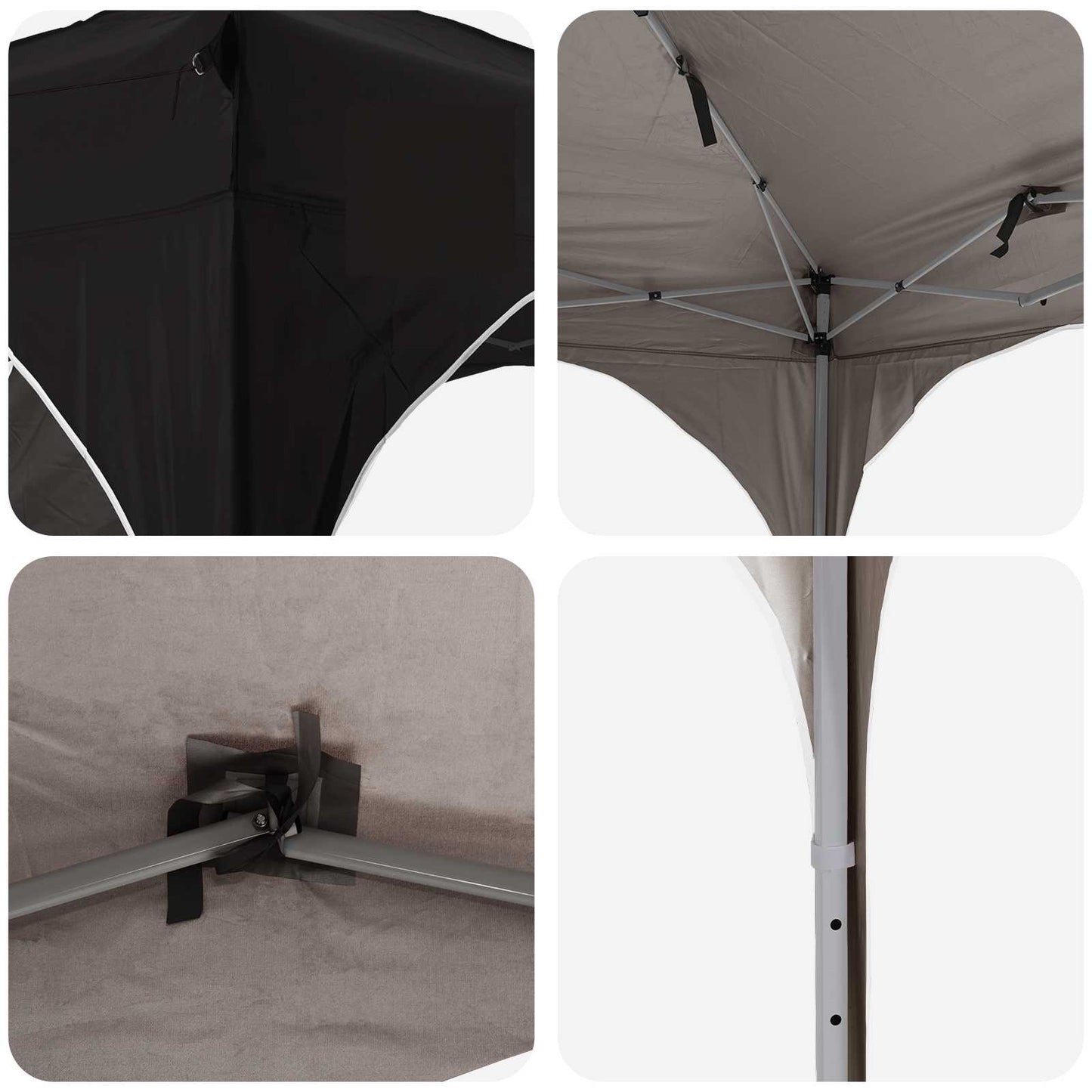 Tenda per feste a pop-up 575 x 288 x 245 cm Nero Tessuto Oxford - homemem39