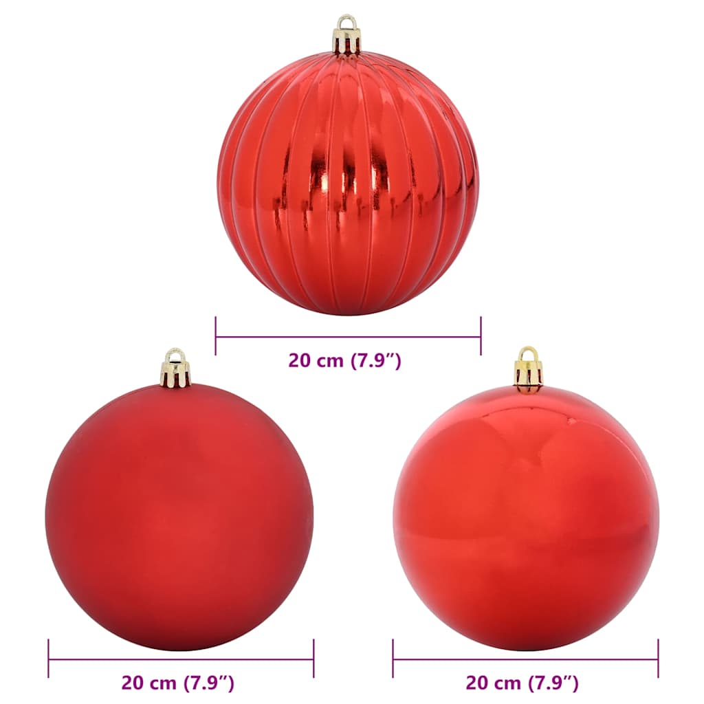 Set di palline di Natale XXL 4 pz Rosso Plastica | homemem39