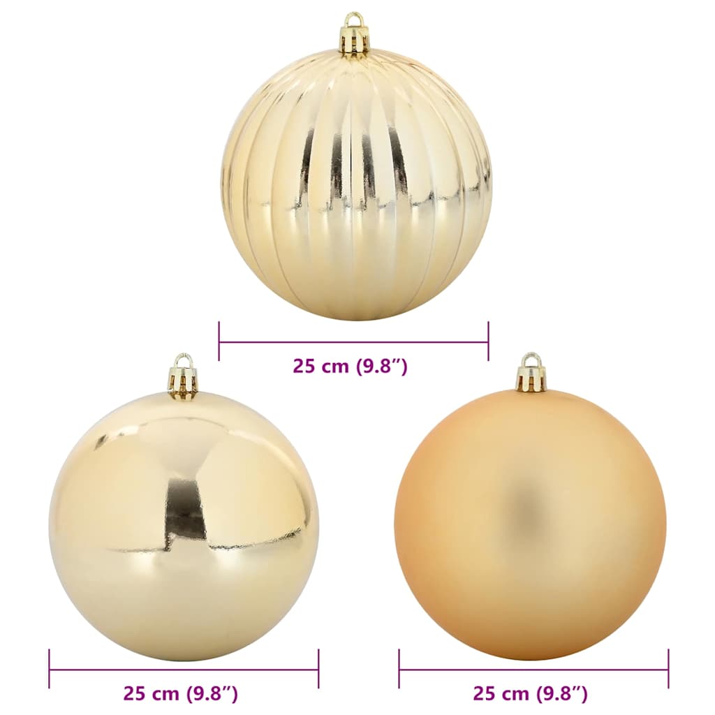 Set di palline di Natale XXL 3 pz Oro Plastica | homemem39