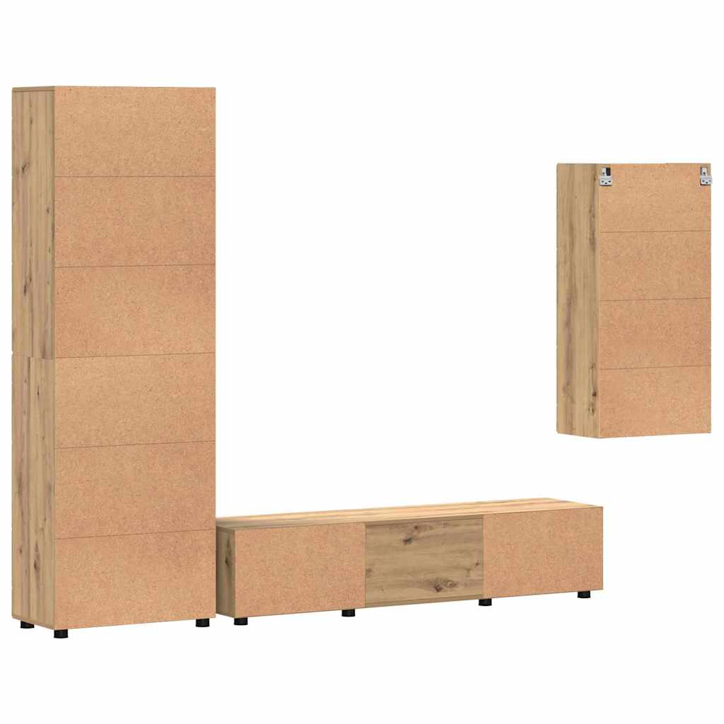 Set mobile TV FLORIN 3 pz Rovere artigianale