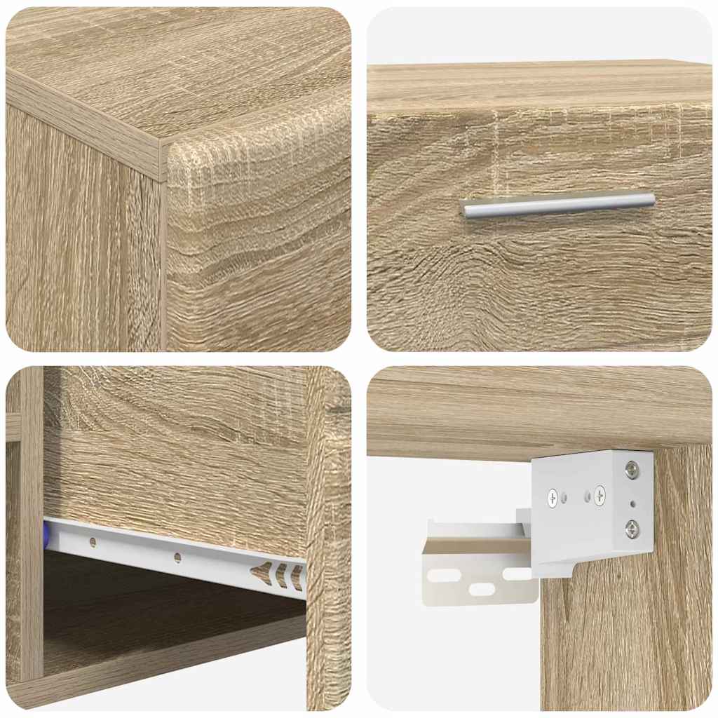 Set mobile TV FLORIN 3 pz Rovere Sonoma Legno ingegnerizzato