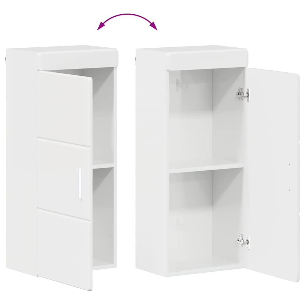 Set di mobili per il bagno TULUM 4 pz Bianco Lucido | homemem39