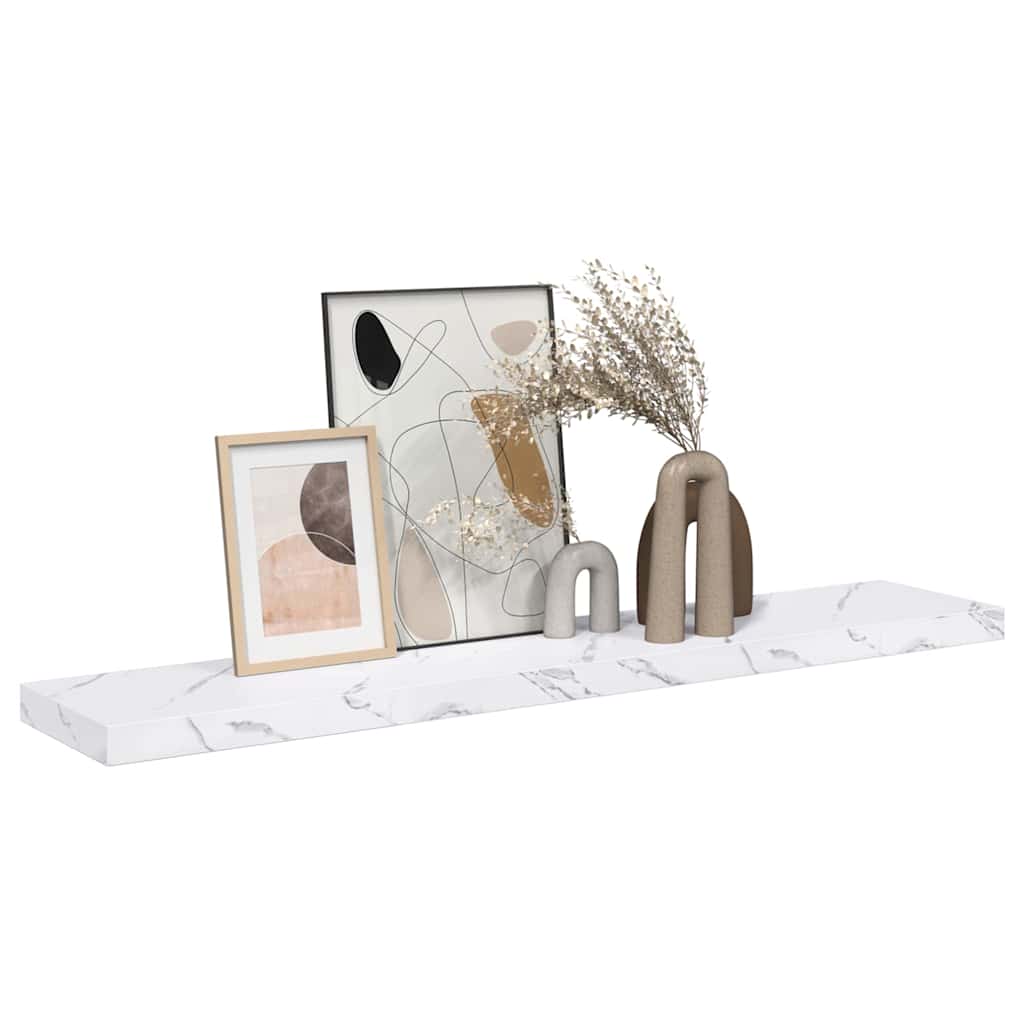 Scaffale da parete A parete Marmo Bianco 120 x 23,5 x 3,8 cm | homemem39