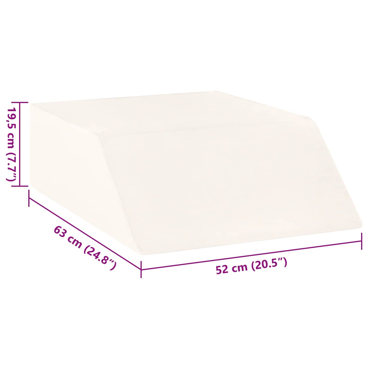 Cuscino per Gambe Bianco 63 x 52 x 19,5 cm Schiuma PU | homemem39