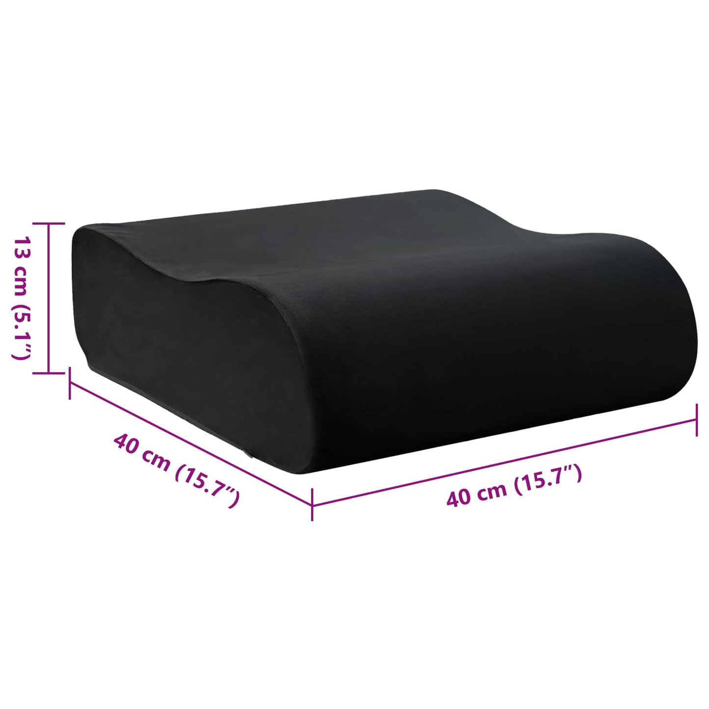 Cuscino per la seduta Nero 40 x 40 x 13 cm Schiuma PU | homemem39