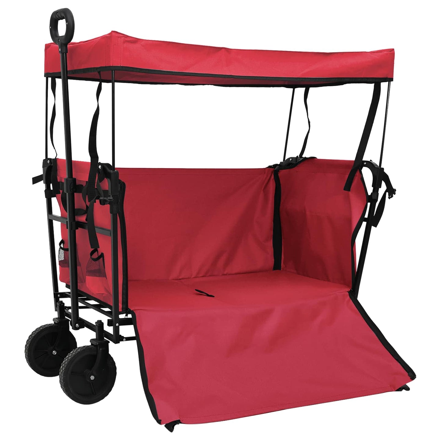 Carrello a Mano Pieghevole Rosso 105 x 56.5 x 116 cm | homemem39