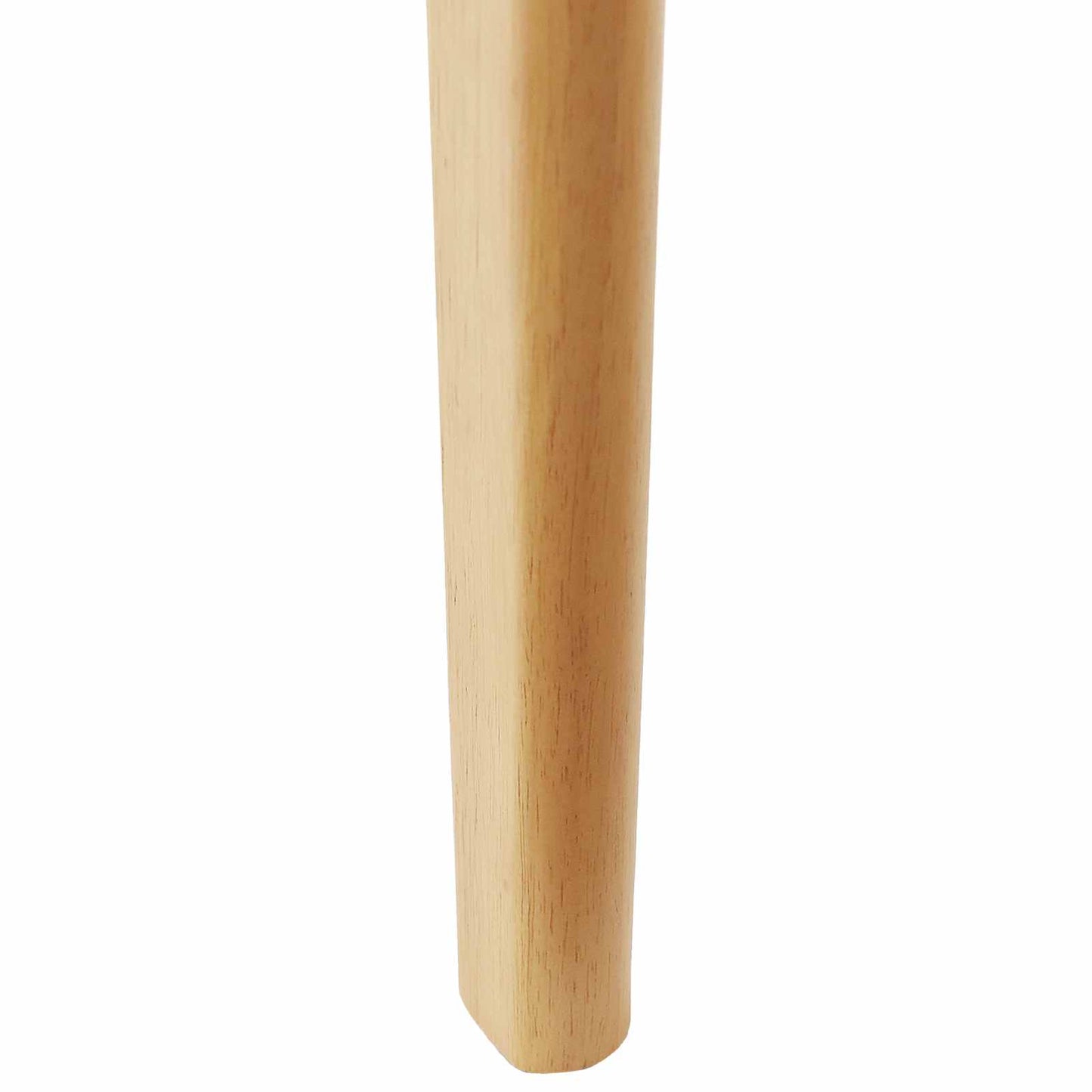 Sedia da pranzo 2 pz Legno di gomma solido Naturale e chiaro