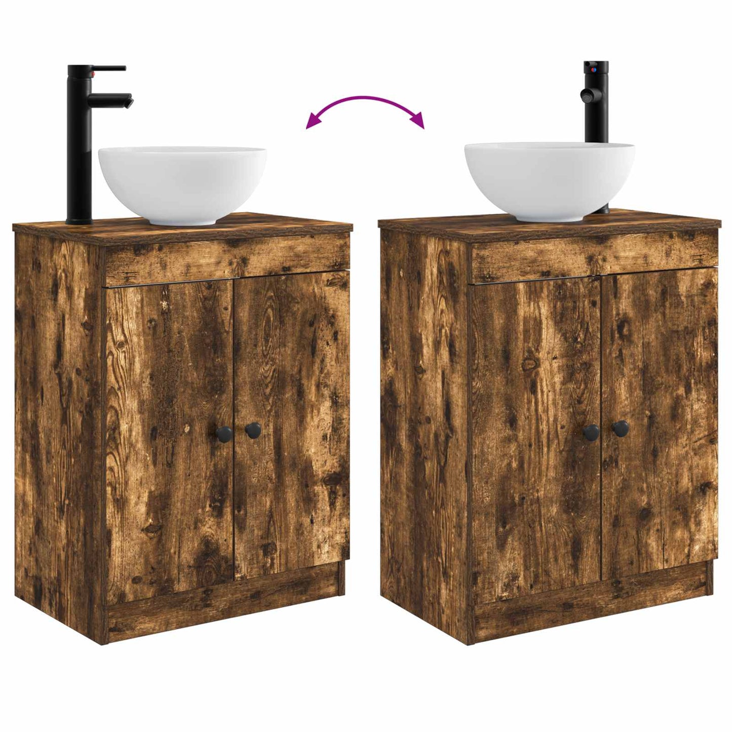 Mobile da bagno con lavabo Rovere Fumo 54 x 35 x 83 cm | homemem39