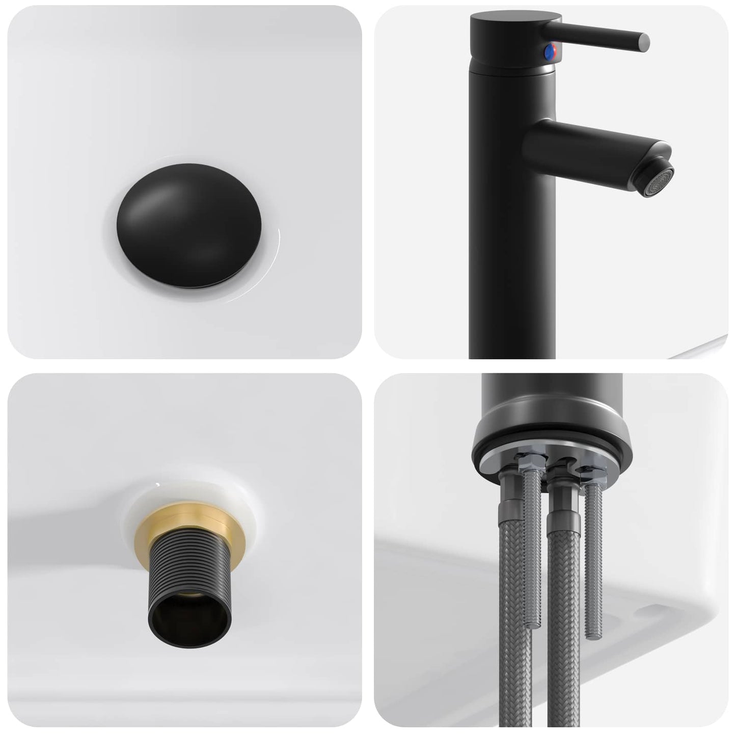Mobile da bagno con lavabo Rovere Fumo 54 x 35 x 83 cm | homemem39