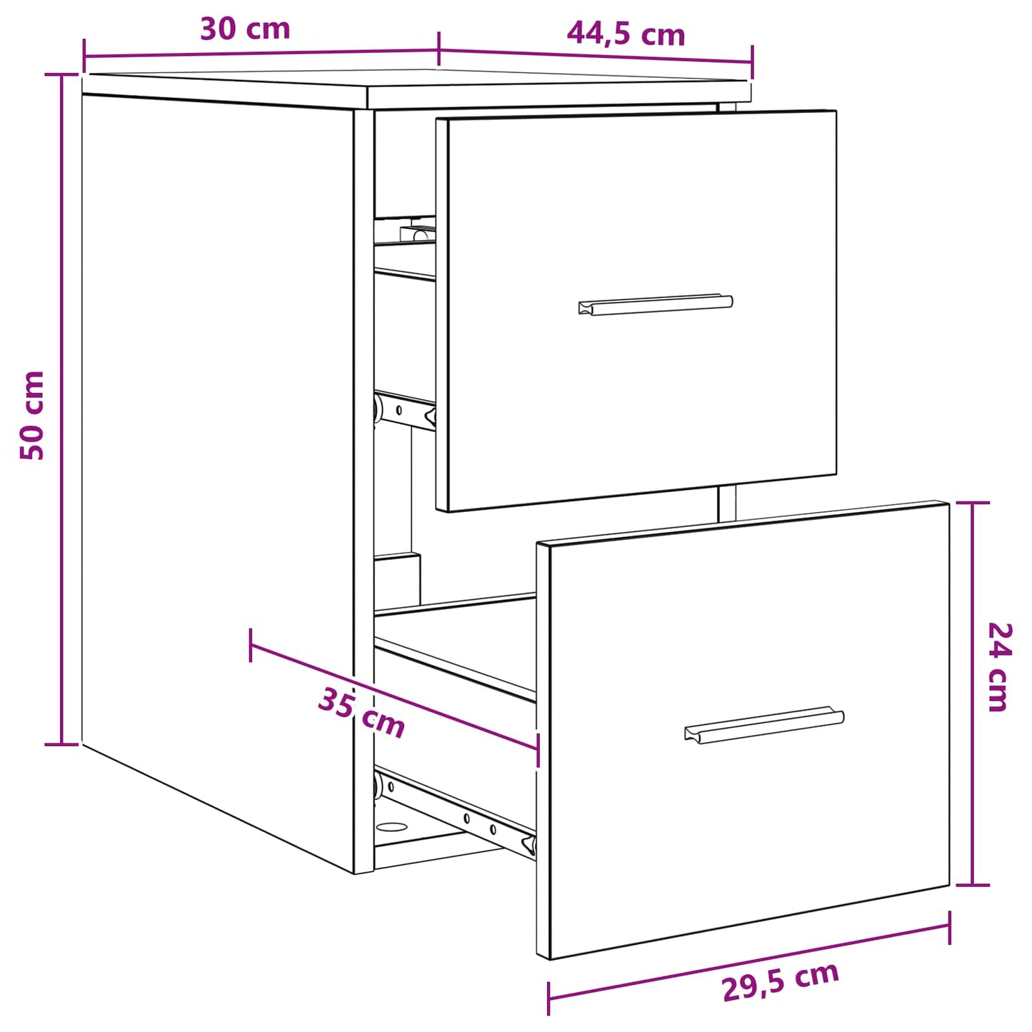 Armadio Bagno In-between Rovere Sonoma 30 x 44,5 x 50 cm | homemem39