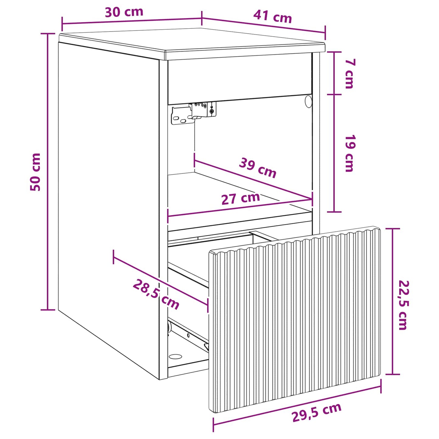 Mobile da Bagno Grigio Cemento 30 x 41 x 50 cm | homemem39
