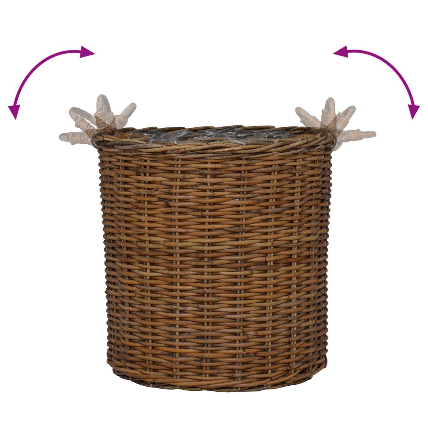 Cestino per piante con archiviazione 2 pcs Marrone Rattan Lacak | homemem39