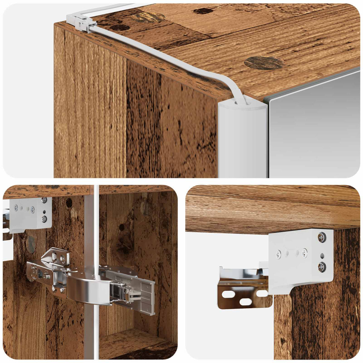 Mobiletto per specchio da bagno Legno vecchio | homemem39