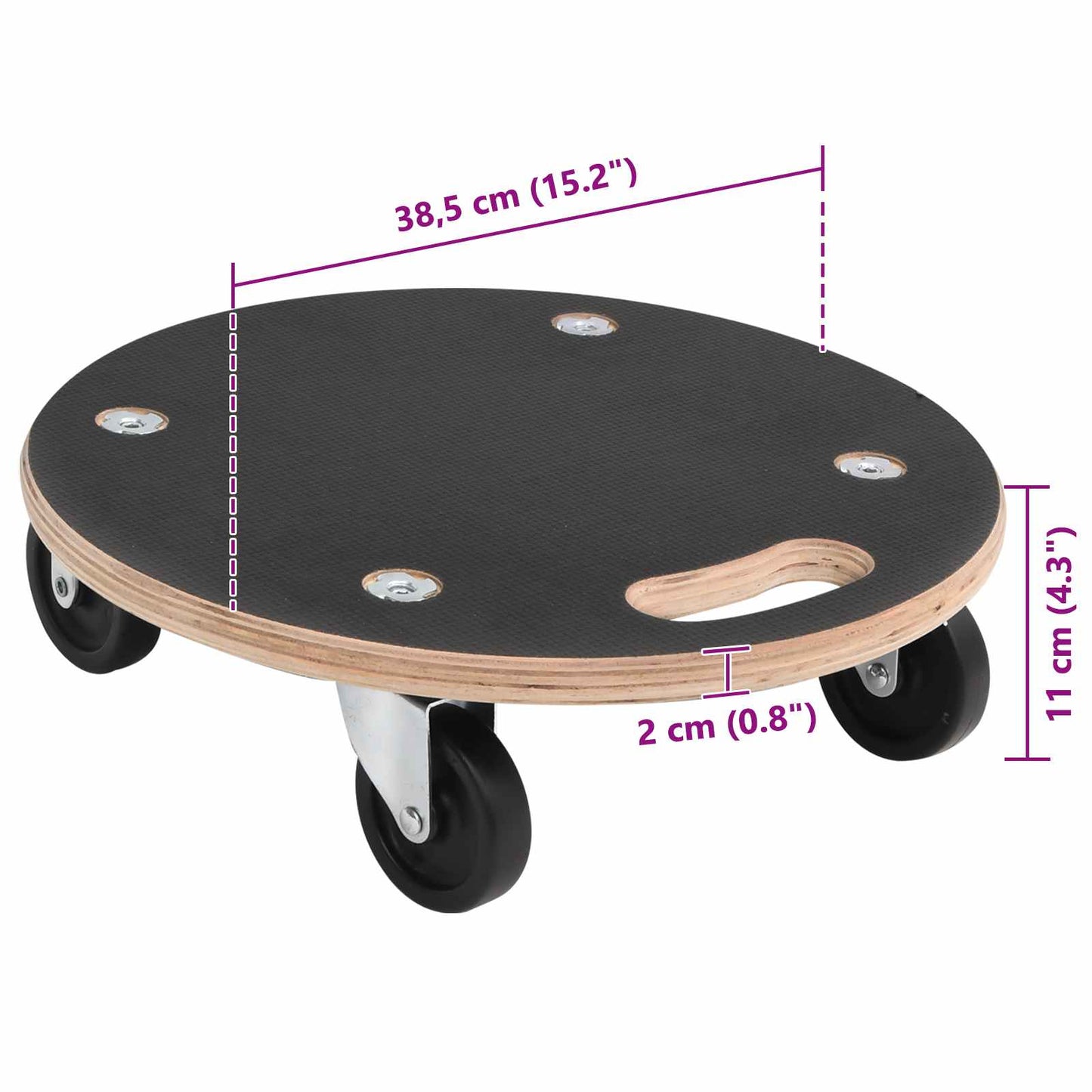 Carrello di Trasporto 6 pcs Grigio Legno compensato | homemem39