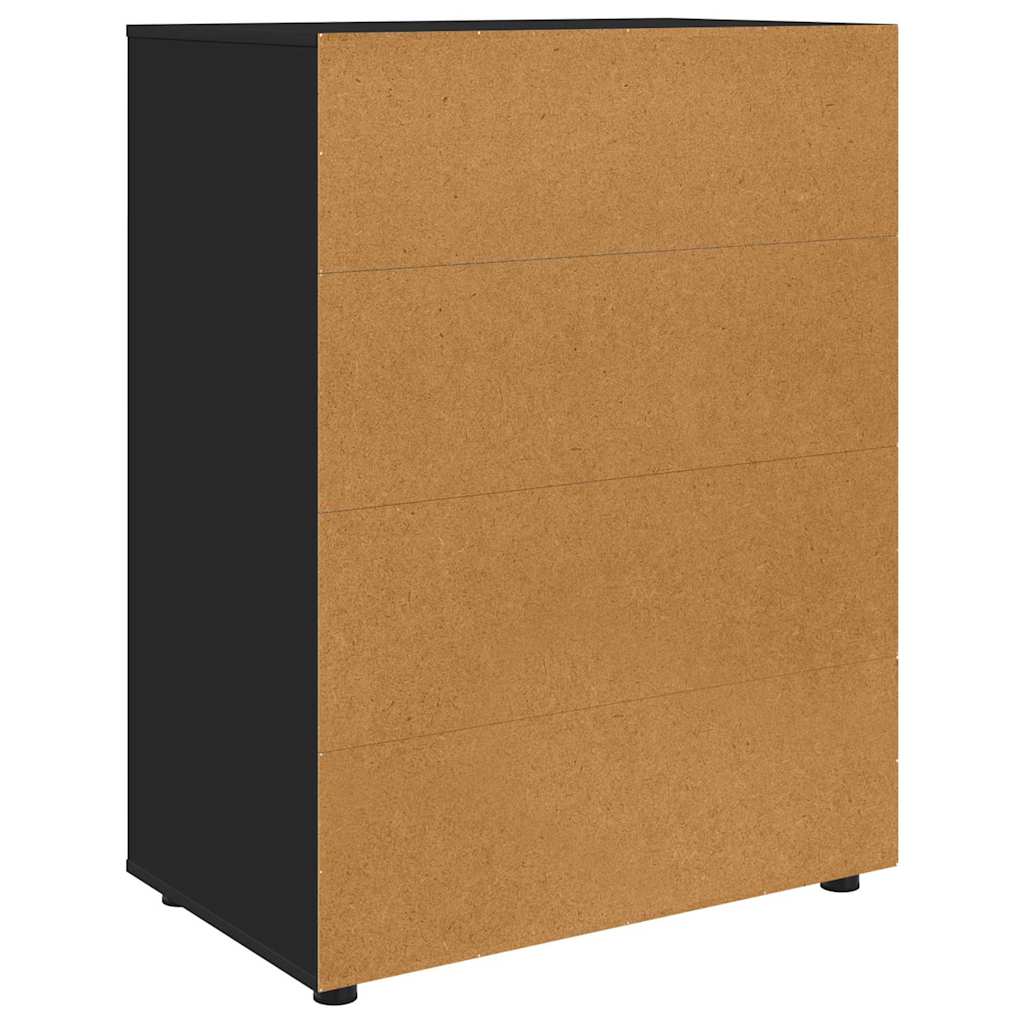 Armadi di Stoccaggio Nero 80 x 48 x 105 cm Legno multistrato | homemem39