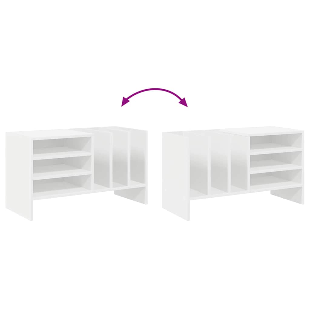 Mobile porta vinili Bianco 78.5 x 35 x 45 cm Legno multistrato | homemem39