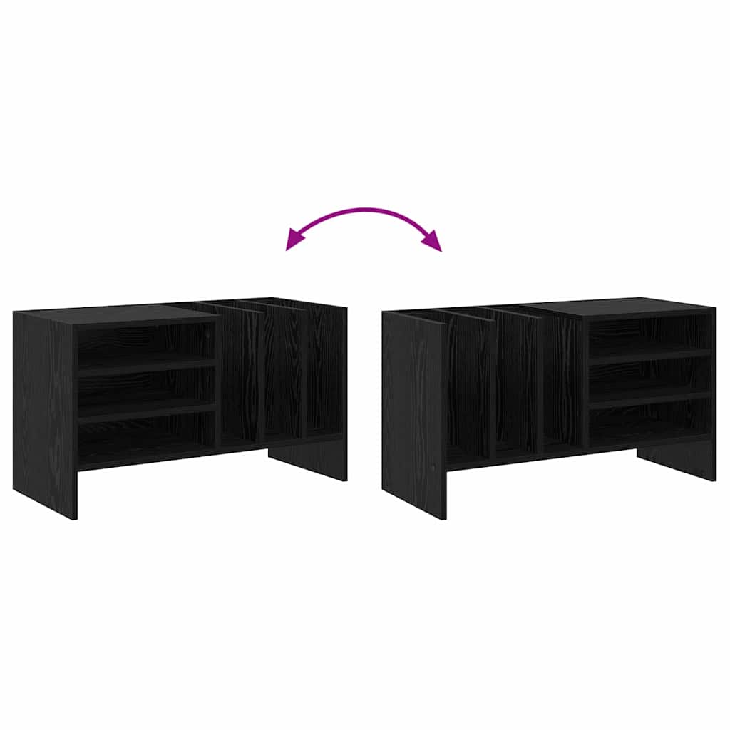 Mobile porta vinili Rovere Nero 78.5 x 35 x 45 cm
