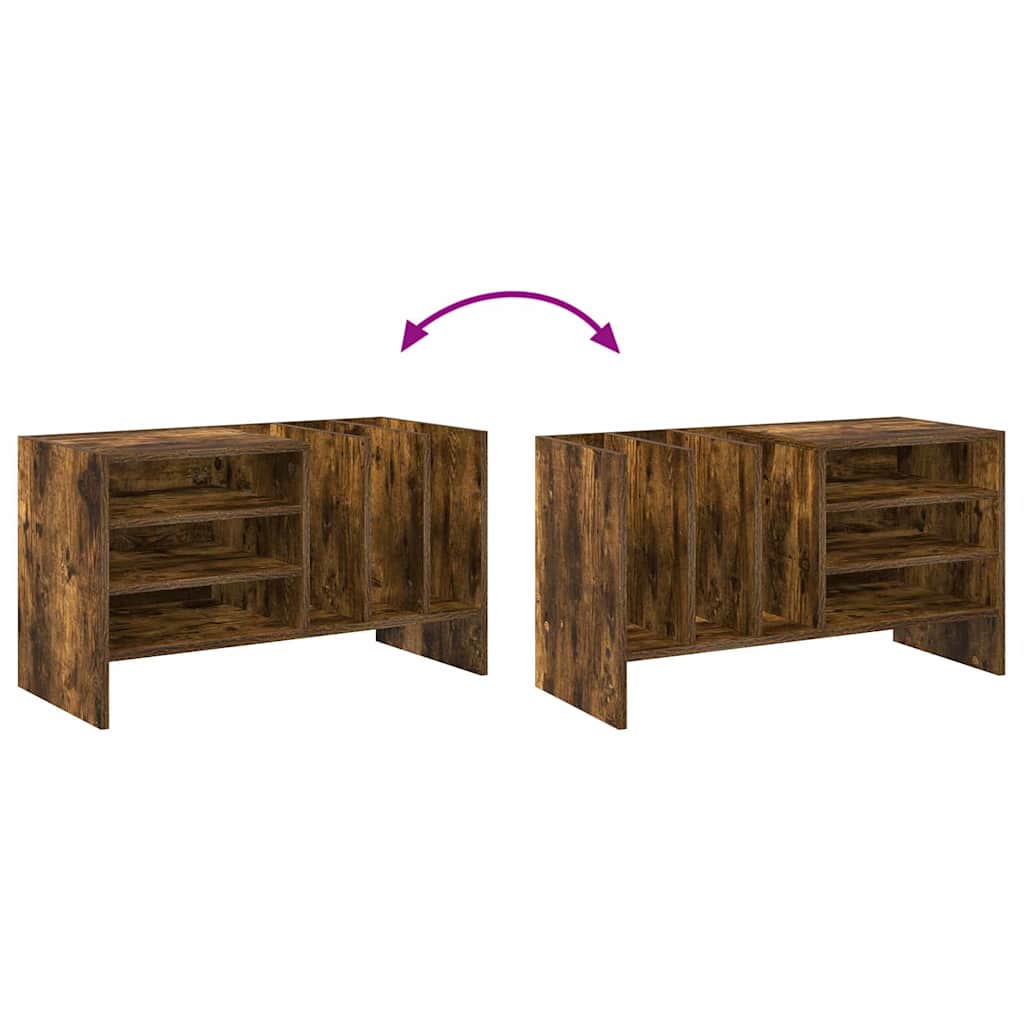 Mobile porta vinili Rovere fumé 78.5 x 35 x 45 cm