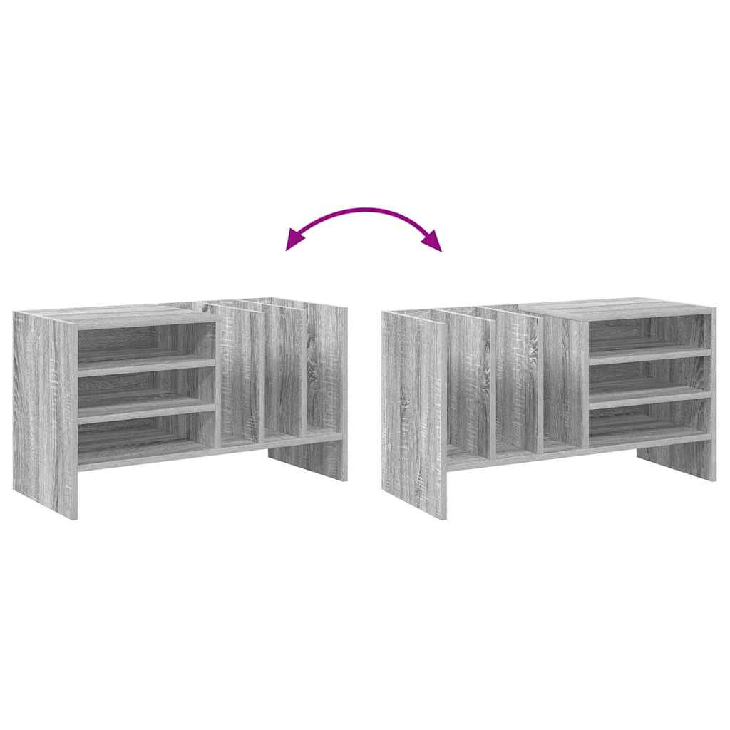 Mobile porta vinili Grigio Sonoma 78.5 x 35 x 45 cm