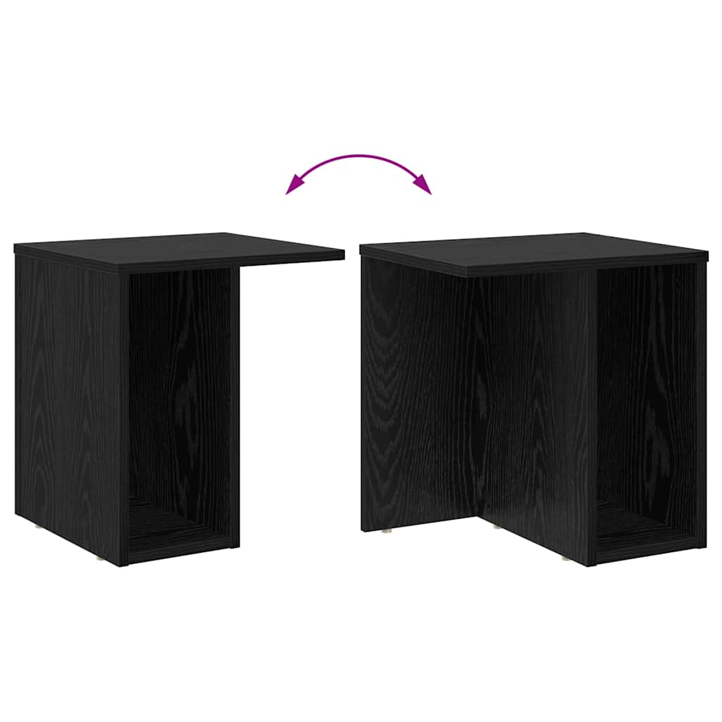 Tavolino Rovere Nero 37 x 32 x 40 cm Legno multistrato | homemem39
