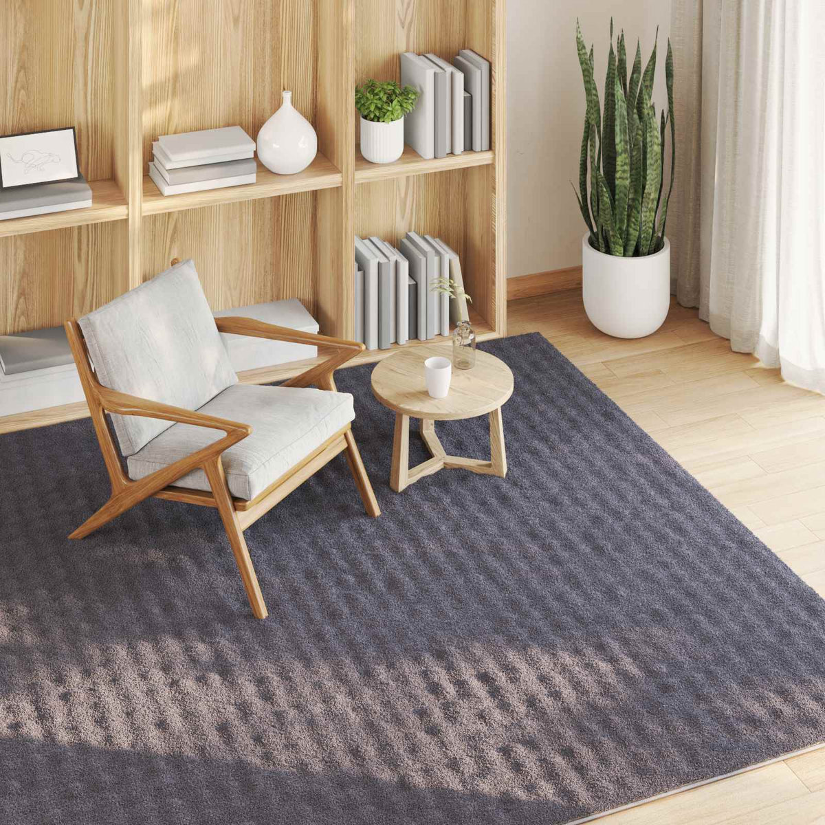 Tappeti per area SIROLO Antracite 120 x 120 cm Poliestere - homemem39