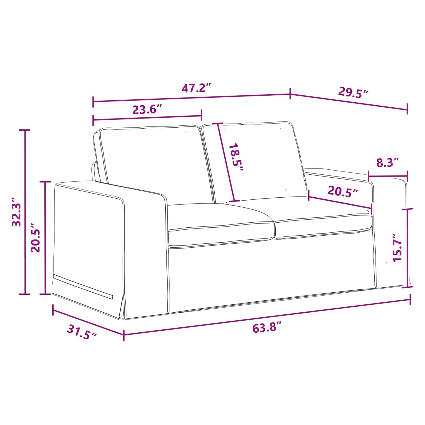 Divano Grigio scuro 162 x 80 x 82 cm Tessuto | homemem39