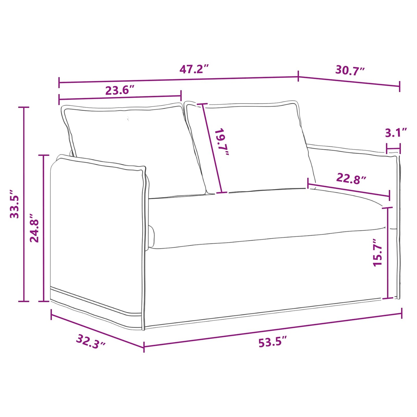 Divano Grigio scuro 136 x 82 x 85 cm Tessuto