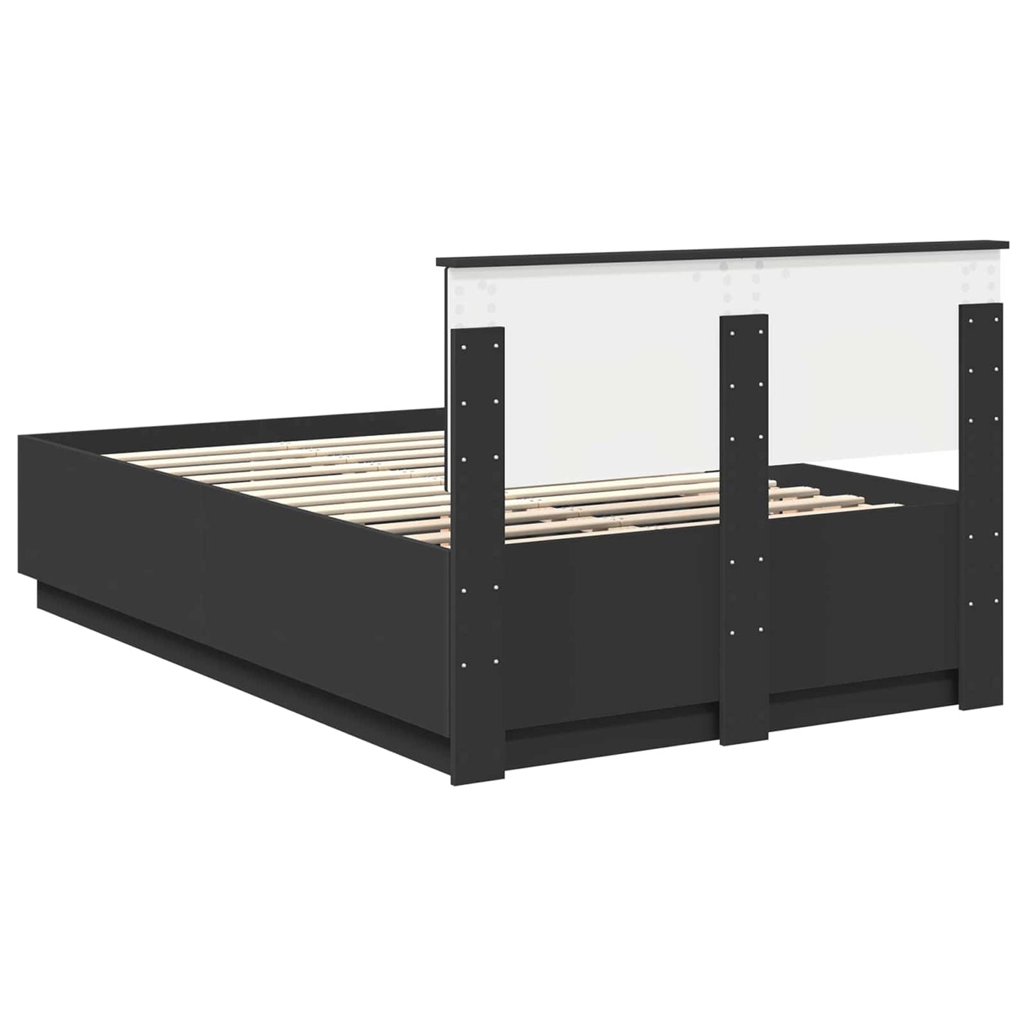 Struttura del letto Nero 120 x 190 cm Legno multistrato | homemem39