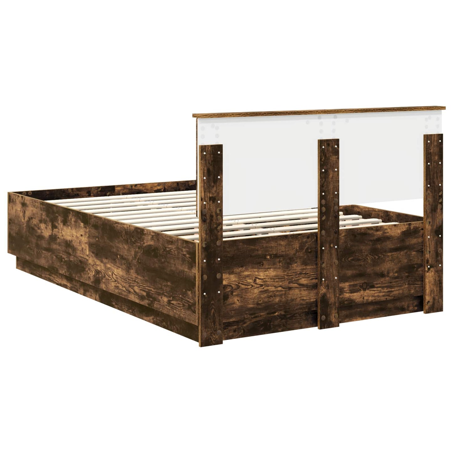 Struttura del letto Rovere fumé 120 x 200 cm Legno multistrato | homemem39