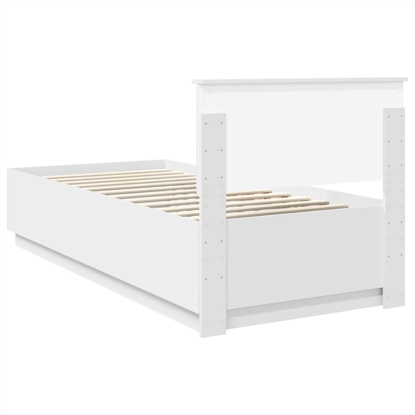 Struttura del letto Bianco 70 x 190 cm Legno multistrato | homemem39
