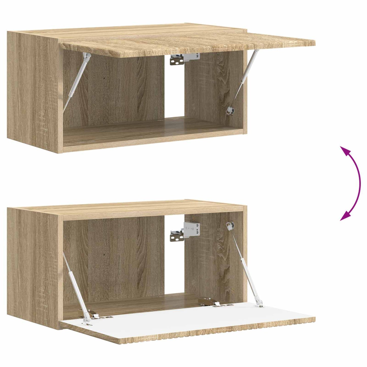 Set mobile TV 2 pz Rovere Sonoma Legno ingegnerizzato