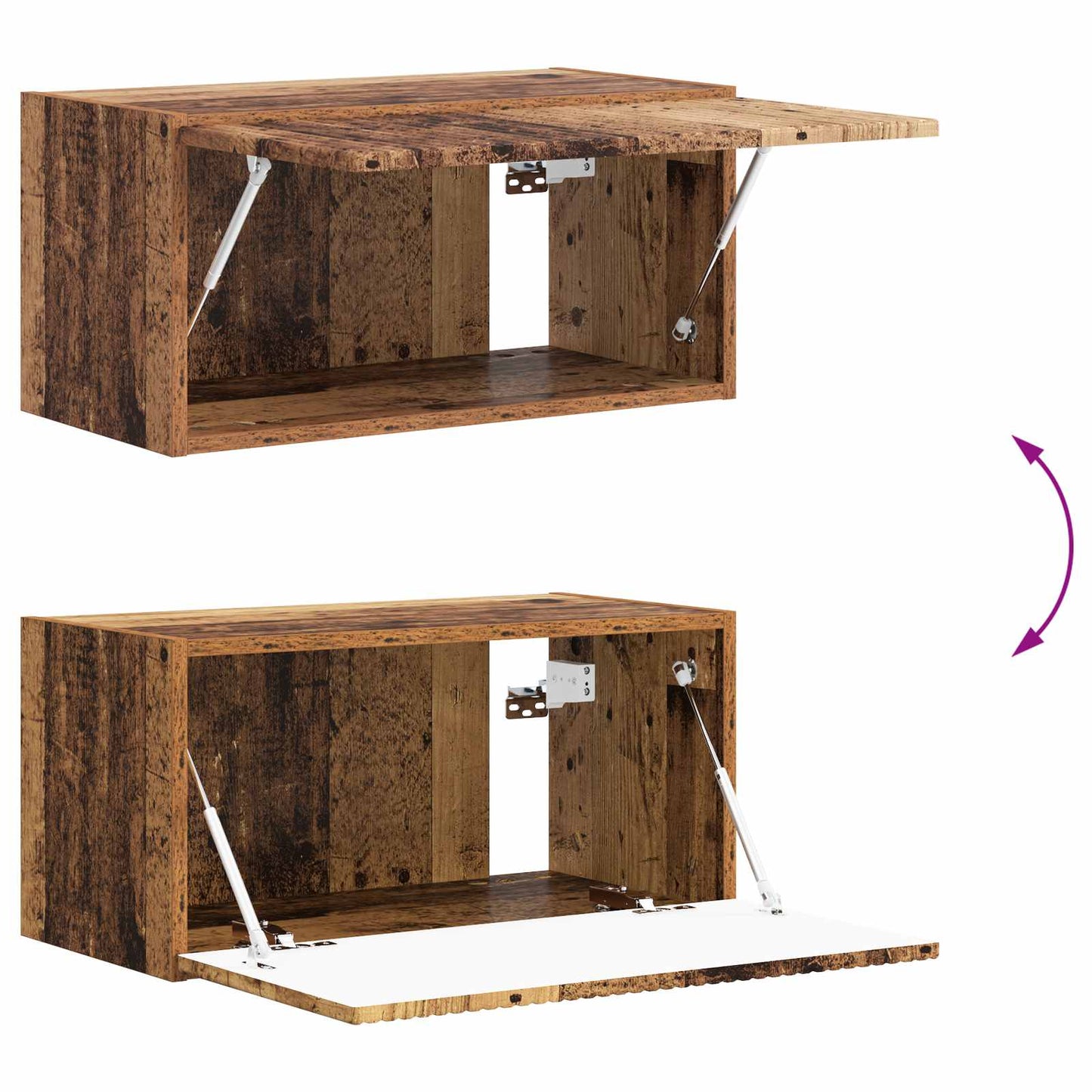 Set mobile TV 2 pcs Legno vecchio Legno multistrato | homemem39