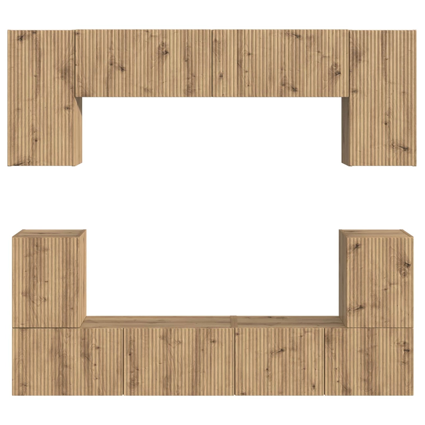 Set mobile TV 5 pcs Rovere artigianale Legno ingegnerizzato | homemem39