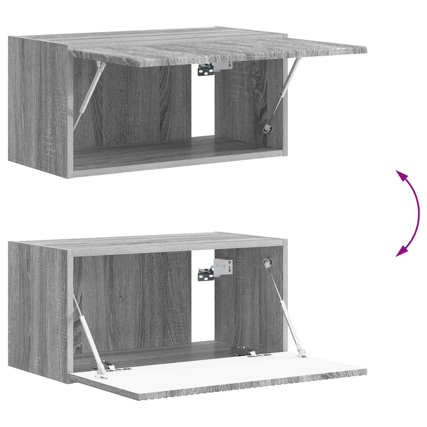 Set mobile TV 3 pcs Grigio Sonoma Legno multistrato