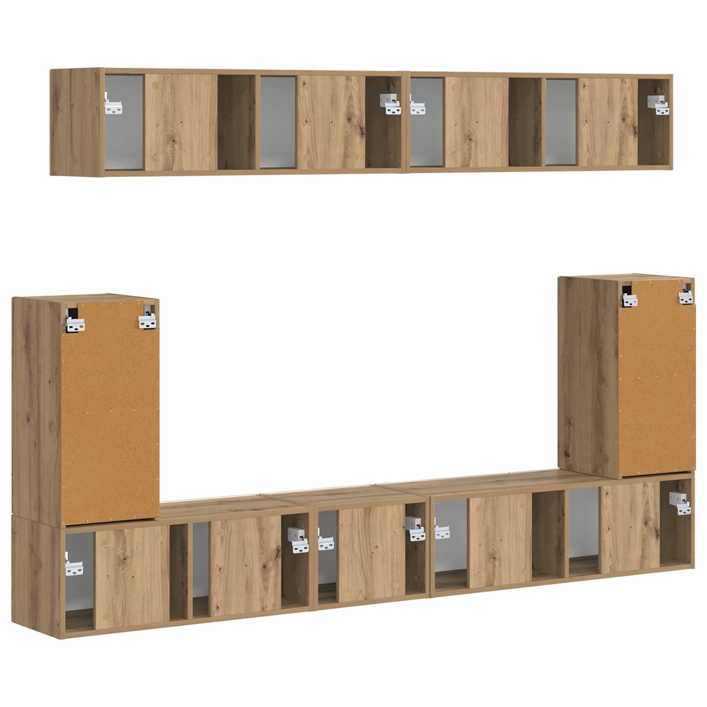 Set mobile TV 5 pcs Rovere artigianale Legno multistrato