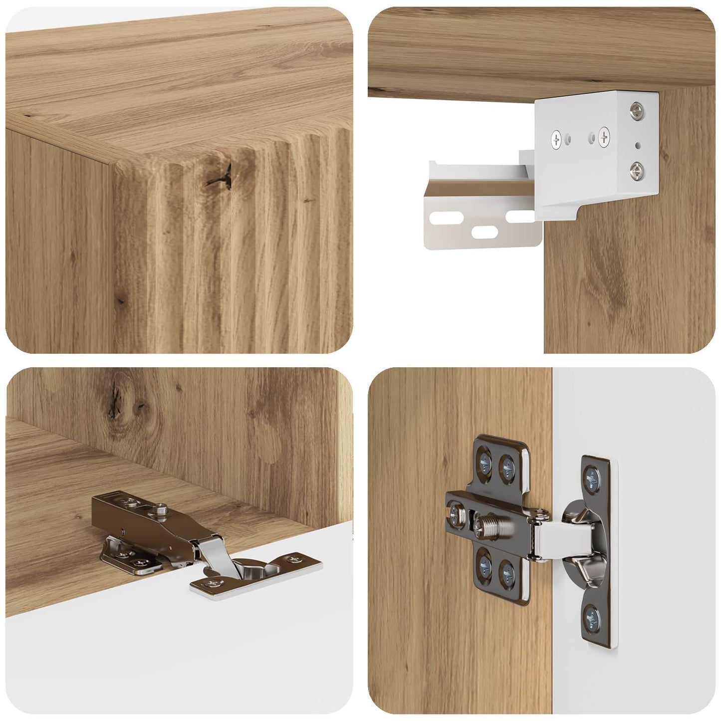 Set mobile TV 4 pcs Rovere artigianale Legno multistrato | homemem39
