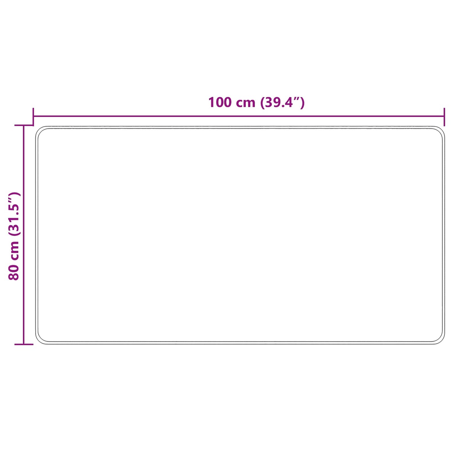 Runner Tappeto MARSA Giallo 80 x 100 cm Poliestere e PVC | homemem39
