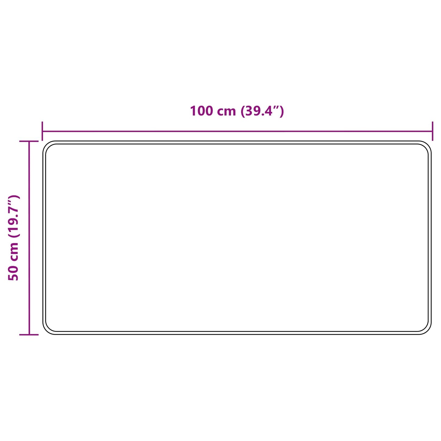 Runner Tappeto MARSA Grigio 50 x 100 cm Poliestere e PVC | homemem39