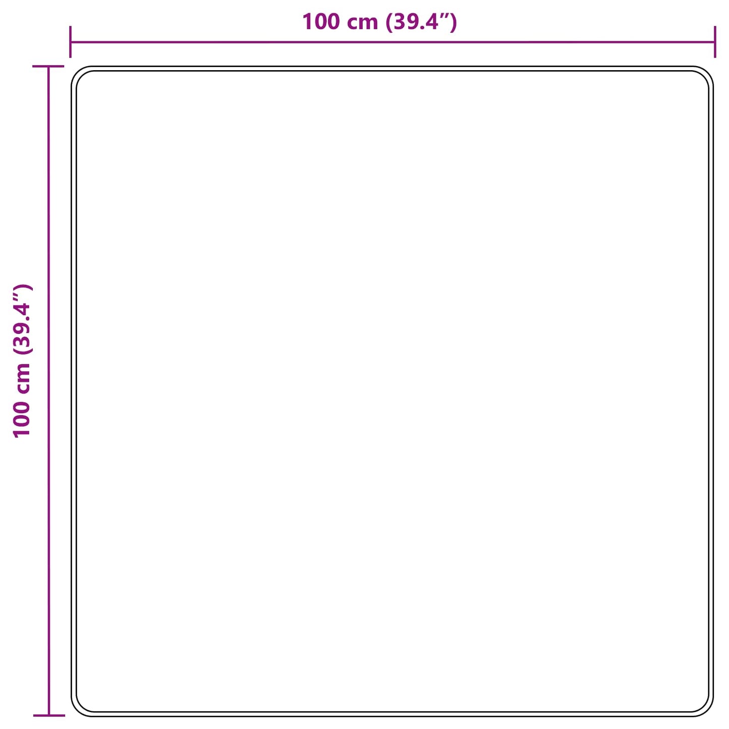 Runner Tappeto MARSA Grigio 100 x 100 cm Poliestere e PVC | homemem39