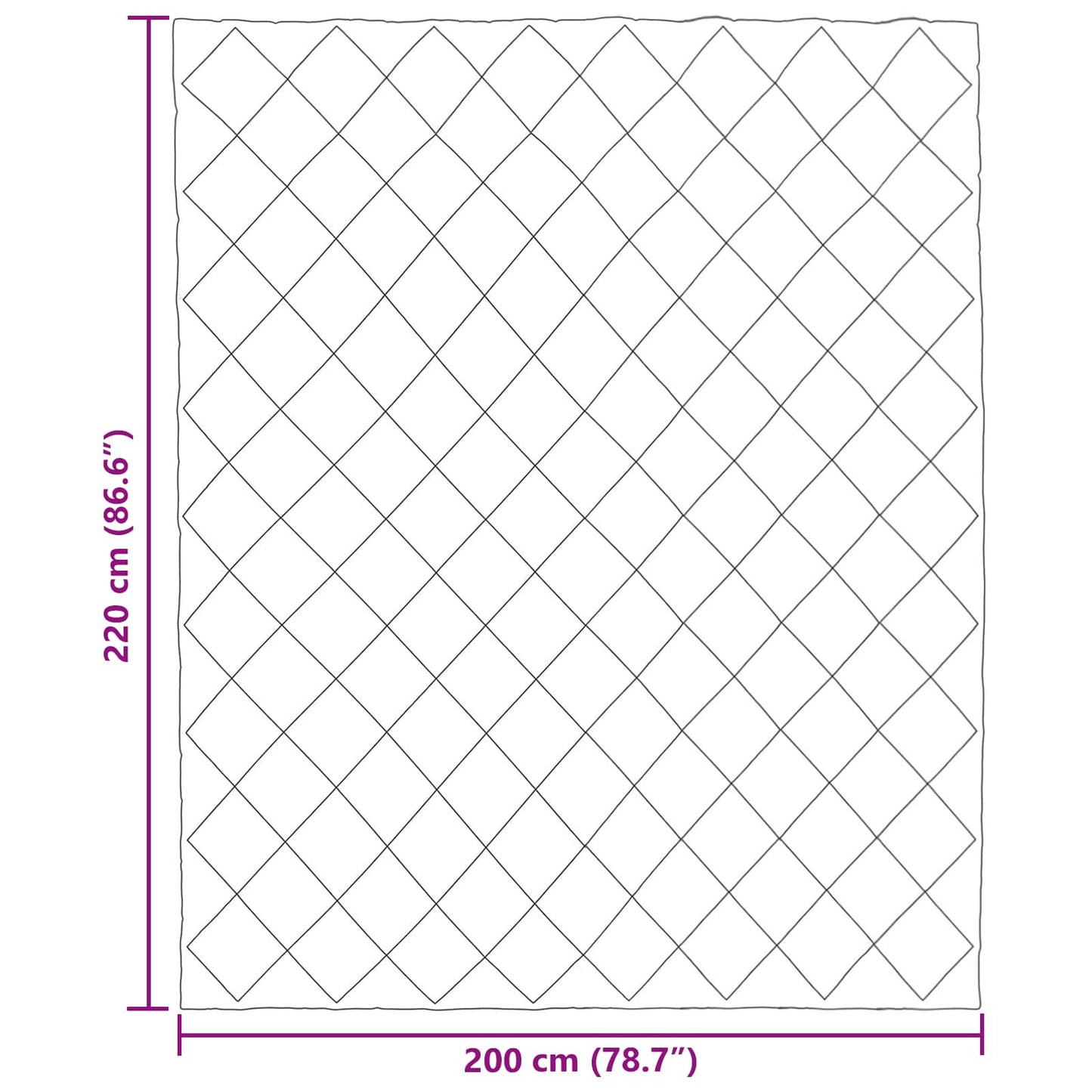 Duvet Invernale Antracite 220 x 200 cm Microfibra