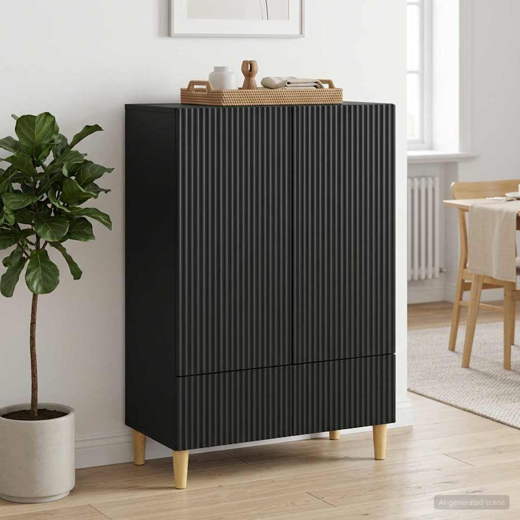 Credenza Nero 66 x 34,5 x 95 cm Legno ingegnerizzato - homemem39