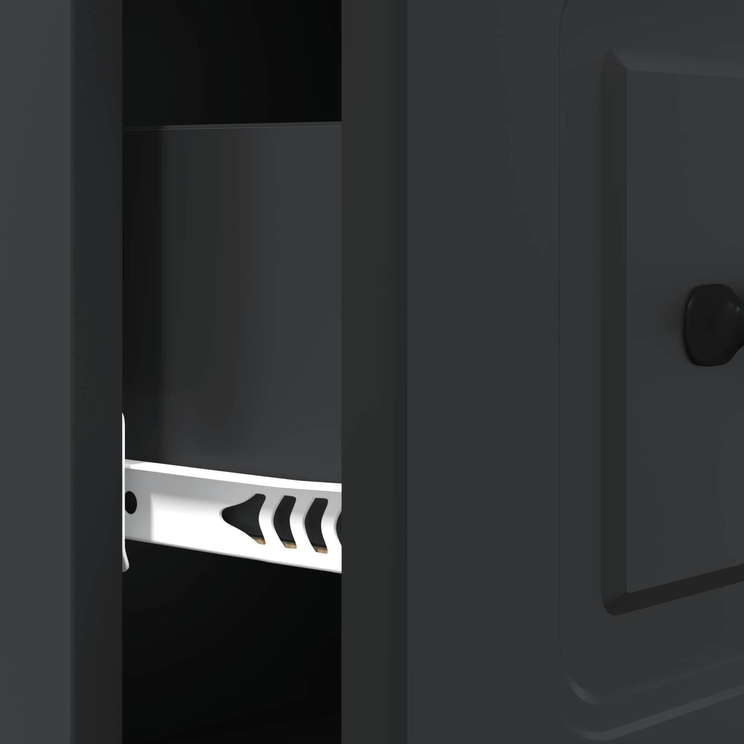 Mobile con Cassetti Nero 66 x 34,5 x 87 cm Legno ingegnerizzato