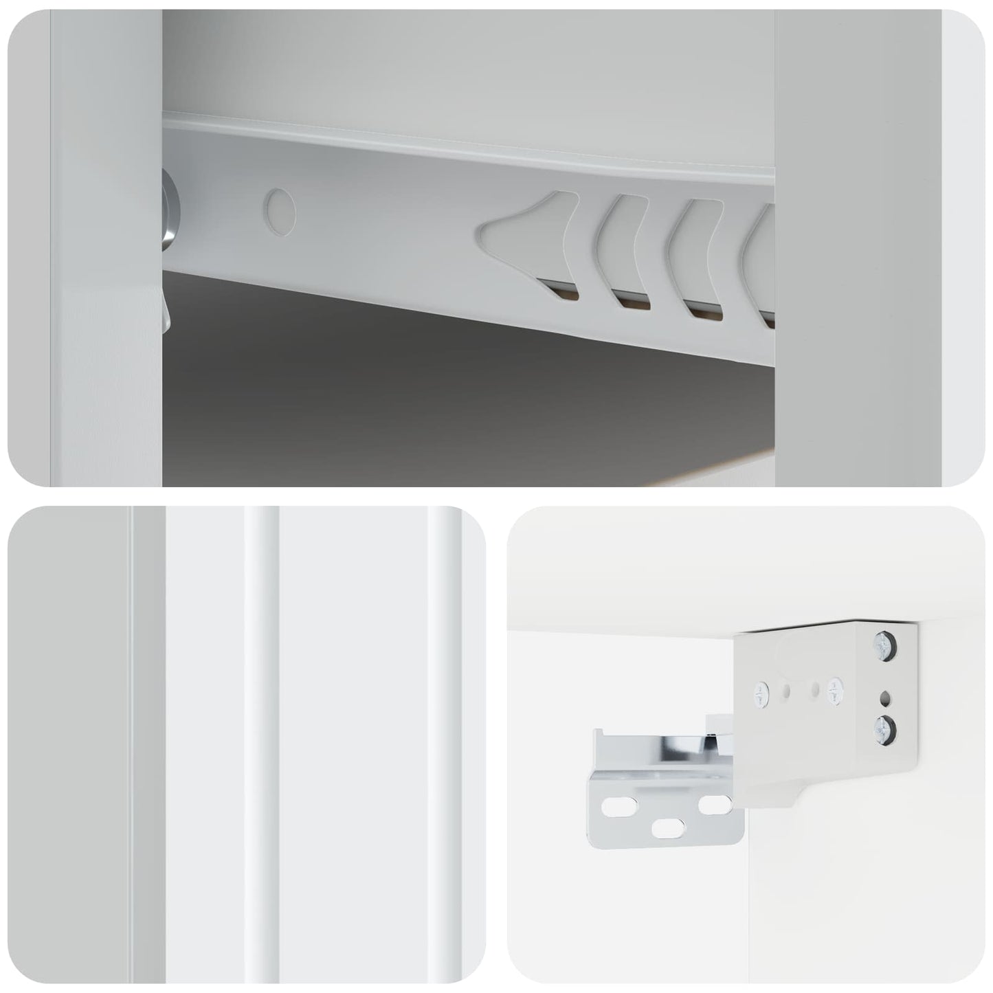 Mobiletto da notte a muro 2 pz Bianco 33 x 34,5 x 24 cm