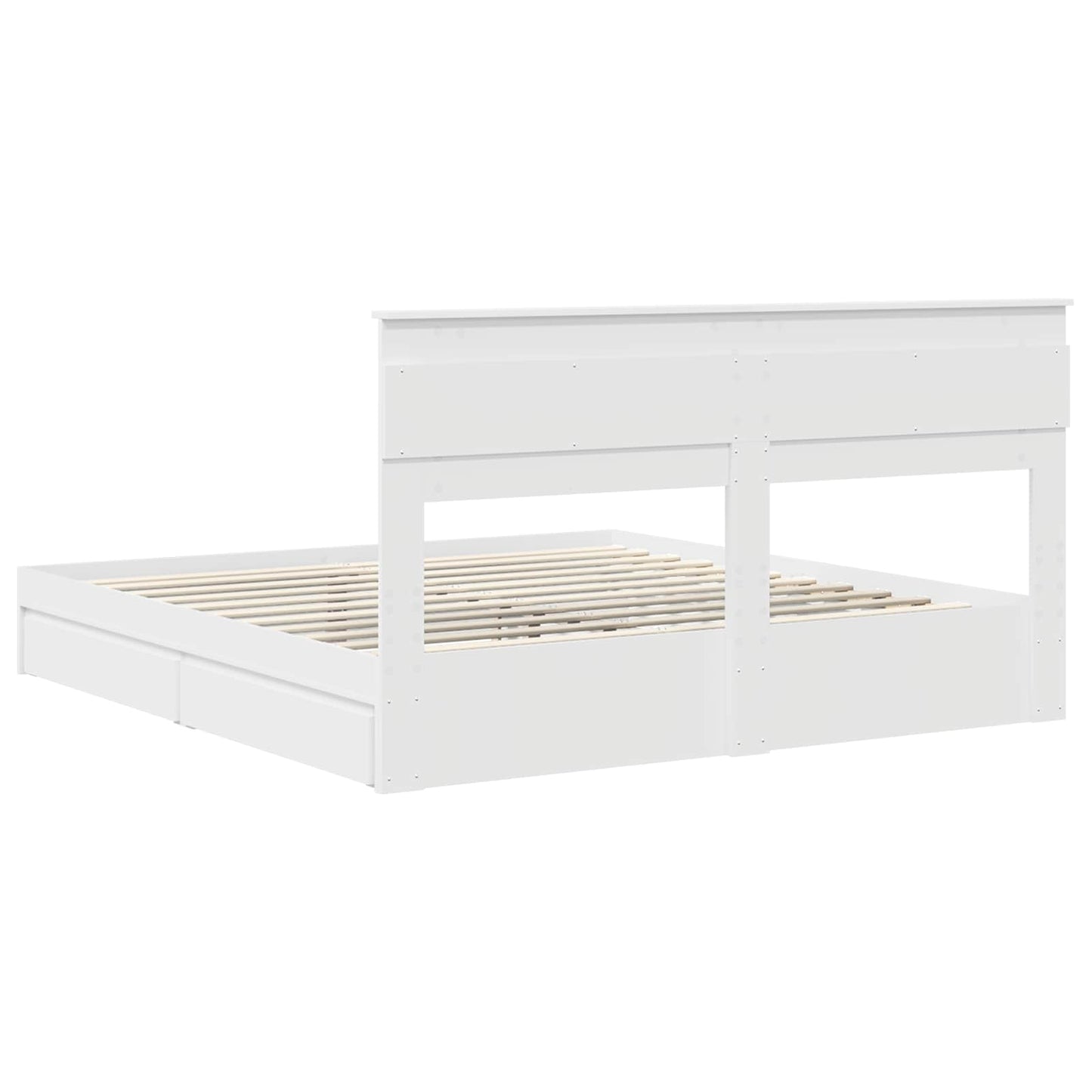 Letto con Contenitore Bianco 180 x 200 cm Legno multistrato | homemem39
